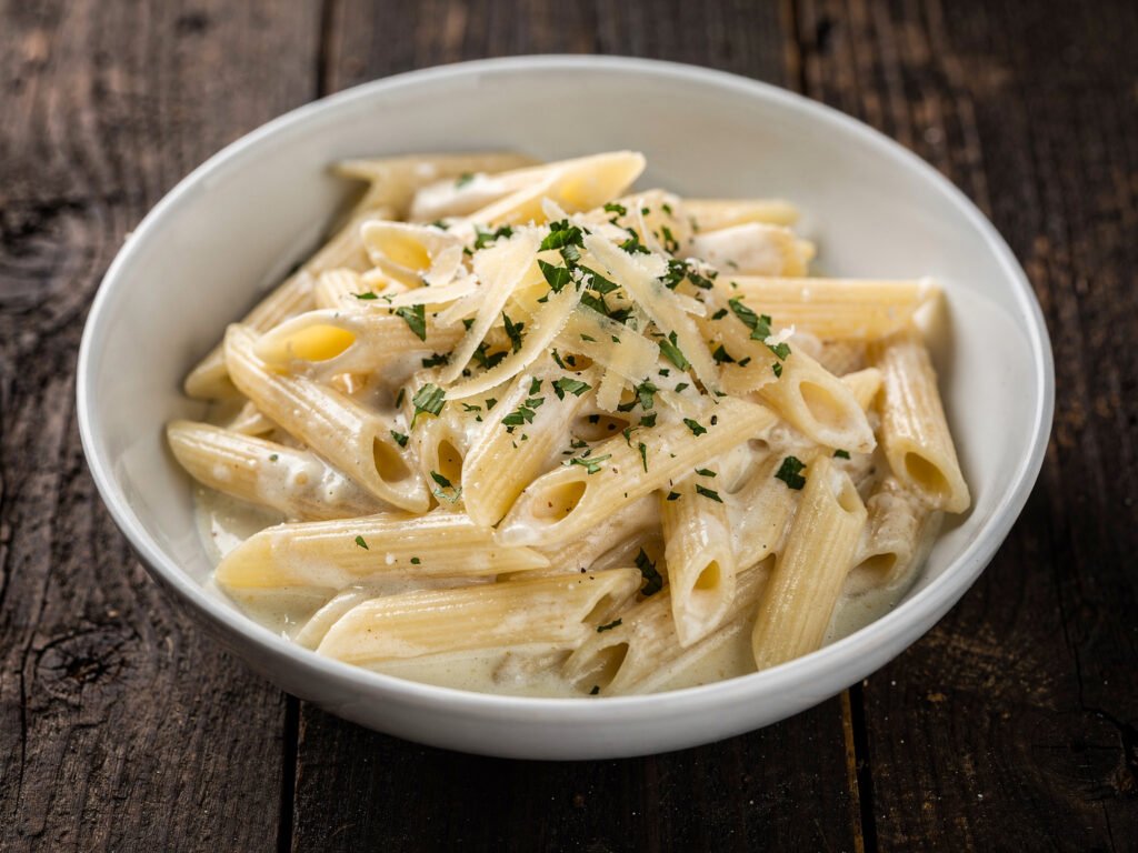Creamy pasta (illustrative)